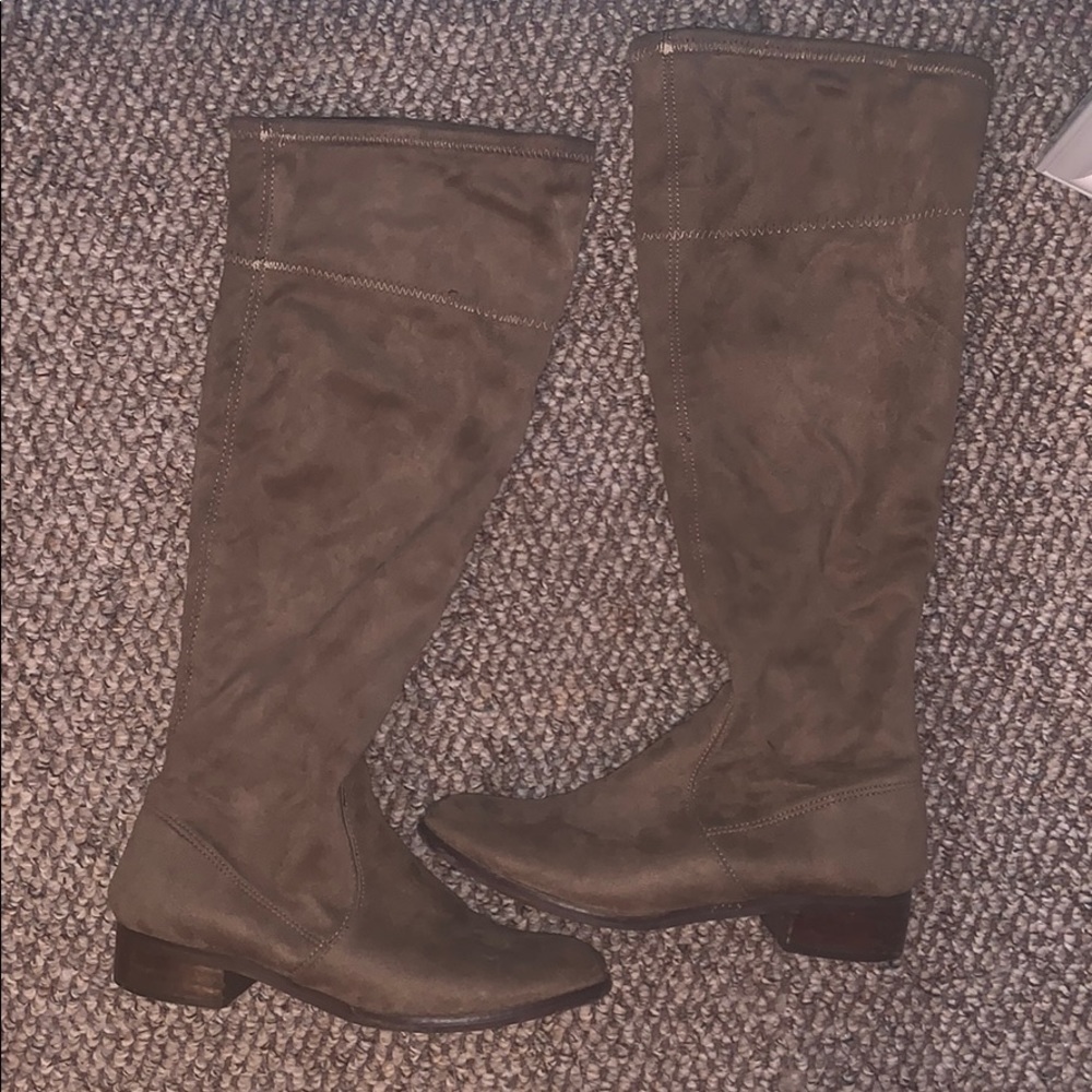 suede knee high boots